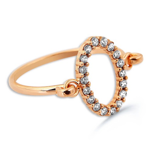 Hand Made Trendy  Oval Ring-Rose